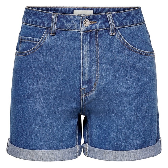 High-Waist Mom Denim Shorts - Picture 2 of 3